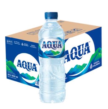 AQUA Botol 600 ml (1 Karton isi 24 botol)